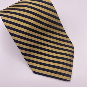 Brooks Brothers Classic Repp Stripe Tie in Navy and Gold